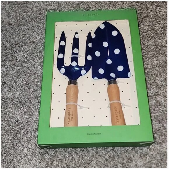 kate spade black white polka dot Picture Dot Garden Set brand new in box - Picture 4 of 4
